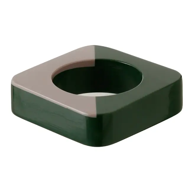 ARGOLA PAR GUARDANAPO CONJUNTO COM 2 PEÇAS DUO COLOR - MUSGO/CAMELO - Foto 5