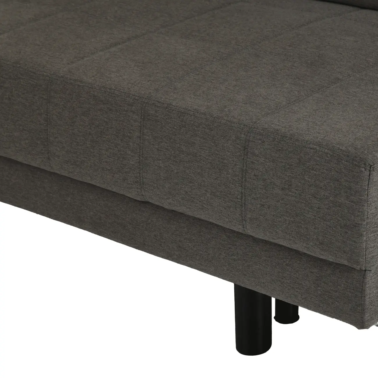 SOFÁ-CAMA 3 LUGARES CLAP - CINZA/PRETO - Foto 13