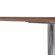 MESA OVAL 1,60 M X 90 CM HERON - ALUMÍNIO/PAU FERRO - Foto 2