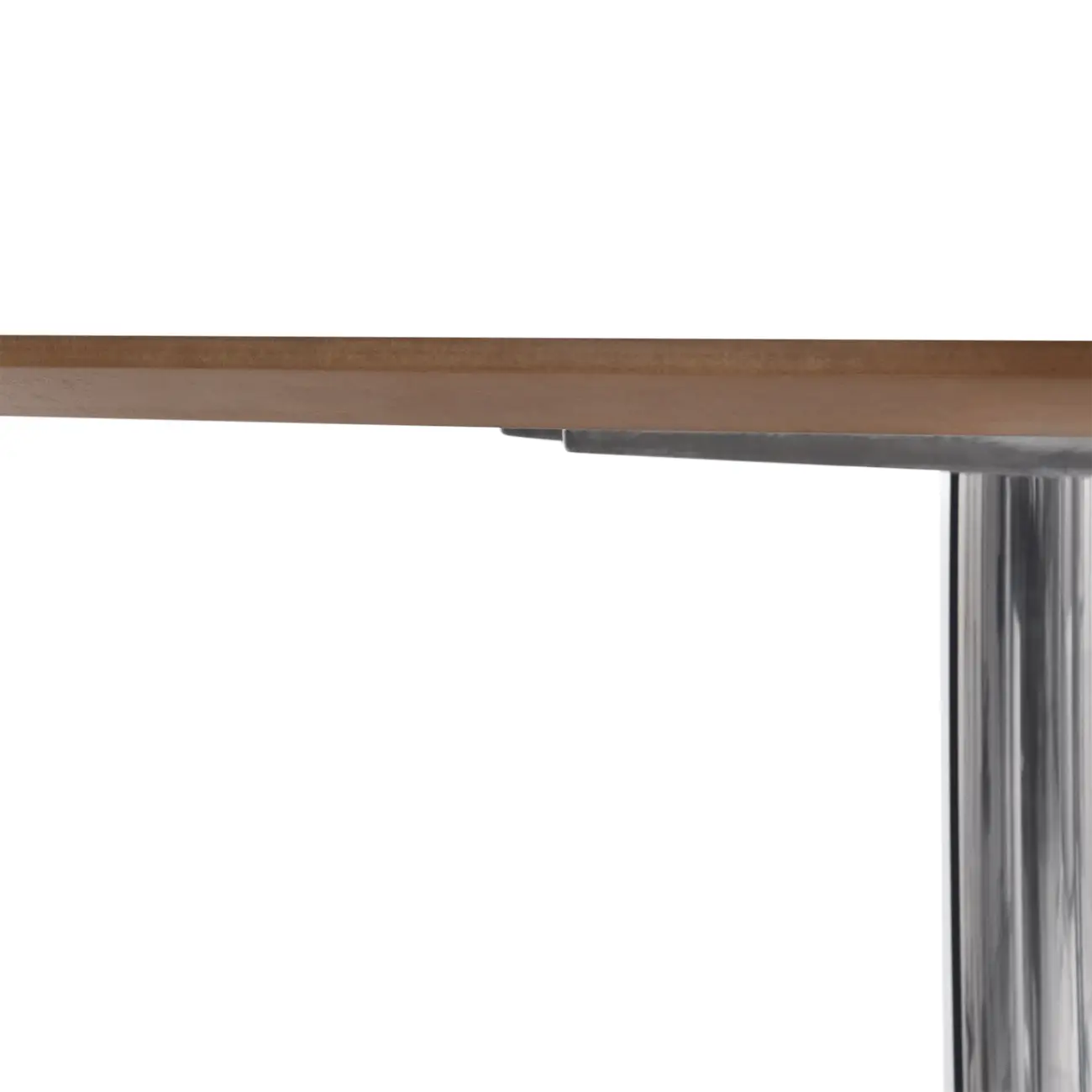 MESA OVAL 1,60 M X 90 CM HERON - ALUMÍNIO/PAU FERRO - Foto 2