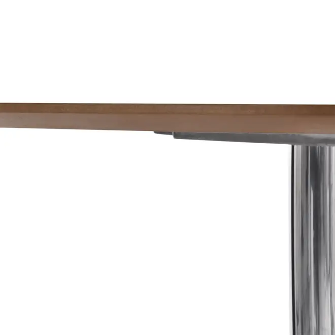 MESA OVAL 1,60 M X 90 CM HERON - ALUMÍNIO/PAU FERRO - Foto 2