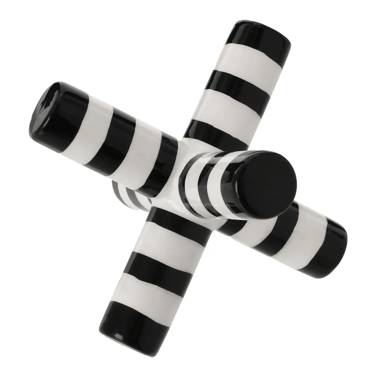 ADORNO MESA 10 CM JOY - PRETO/BRANCO - Foto 4