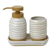 KIT BANCADA 3 PEÇAS WELLE - BRANCO/BEGE - Foto 1