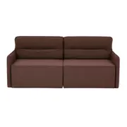 SOFÁ RETRÁTIL E RECLINÁVEL BIPARTIDO 3 LUGARES MITTE - RUBY MOCHA - Foto 1