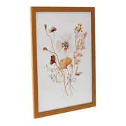 QUADRO 32 CM X 42 CM BROWN FLOWERS II - AMÊNDOA/MULTICOR - Foto 2