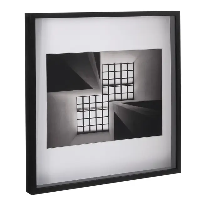 QUADRO 50 CM X 50 CM CENTRE II - PRETO/BRANCO - Foto 2