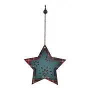 PINGENTE ÁRVORES ESTRELAS COM 4 PEÇAS HOHO HOME - VERMELHO HINDU/ENGLISH GREEN - Foto 1