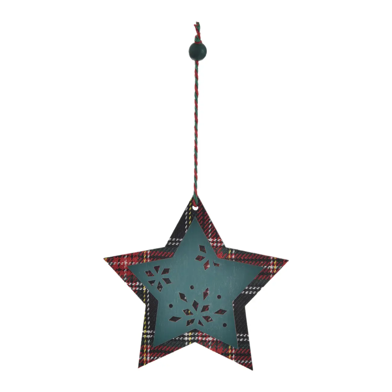 PINGENTE ÁRVORES ESTRELAS COM 4 PEÇAS HOHO HOME - VERMELHO HINDU/ENGLISH GREEN - Foto 1