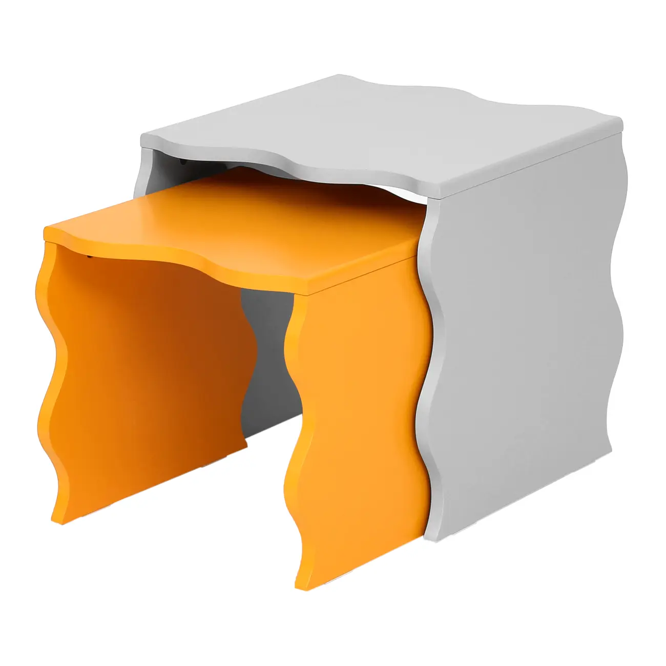 MESA LATERAL CONJUNTO COM 2 PEÇAS BLOBS - FLANDRES/SORBET DE MANGA - Foto 1