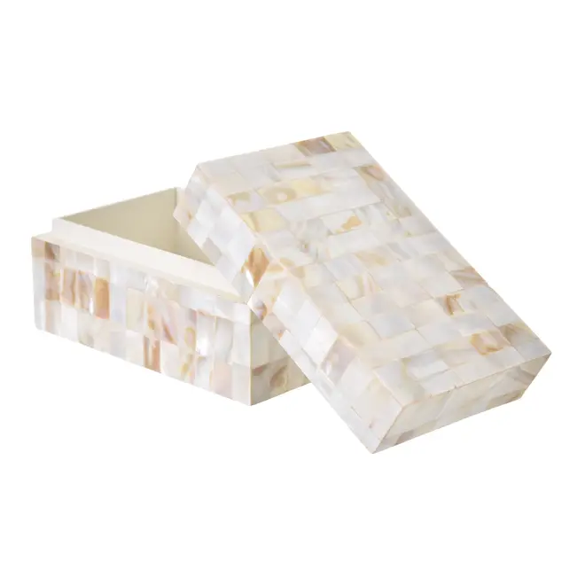 CAIXA DECORATIVA 15 CM X 10 CM X 6 CM MADREPÉROLA - PEROLA - Foto 4