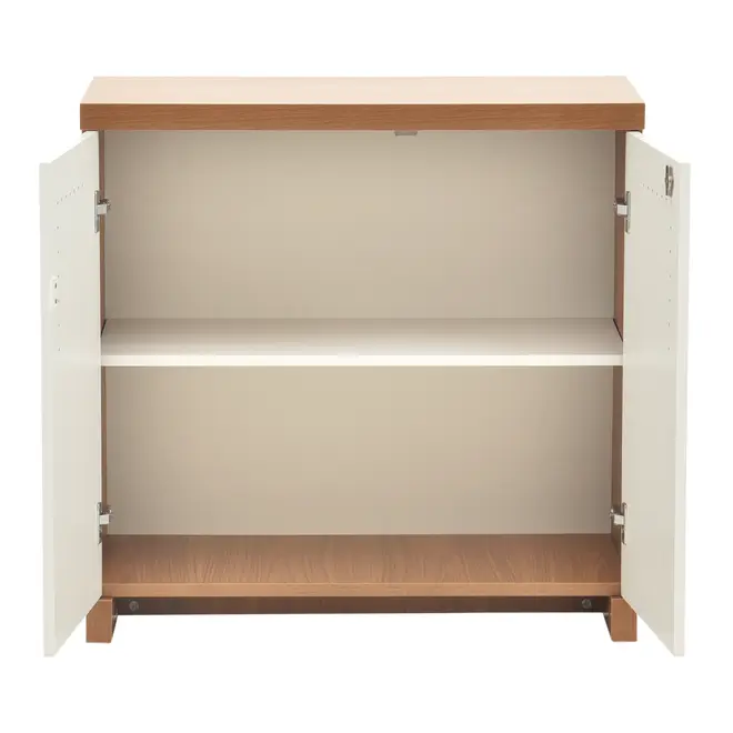 ARMÁRIO PARA ESCRITÓRIO BAIXO 2 PORTAS FIND - FREIJÓ/BRANCO - Foto 4