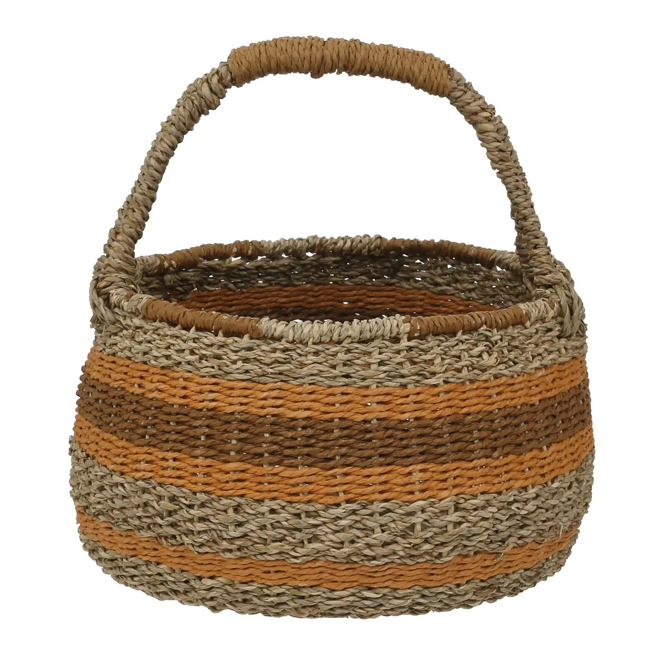 CESTO 32 CM X 30 CM X 30 CM ENTREMEADO - FIBRA CLARA/CANELA DO CEILÃO - Foto 2