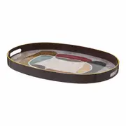 BANDEJA 44 CM X 30 CM PAISAGISTA - MARROM DE LEI/MULTICOR - Foto 2