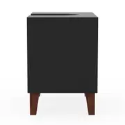 GABINETE DE BANHEIRO COLUNA 1 PORTA/3 GAVETAS LIVA - PRETO/NOZES - Foto 3