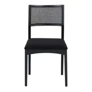 CADEIRA COM PALHINHA BOSSA - PRETO/PRETO - Foto 2