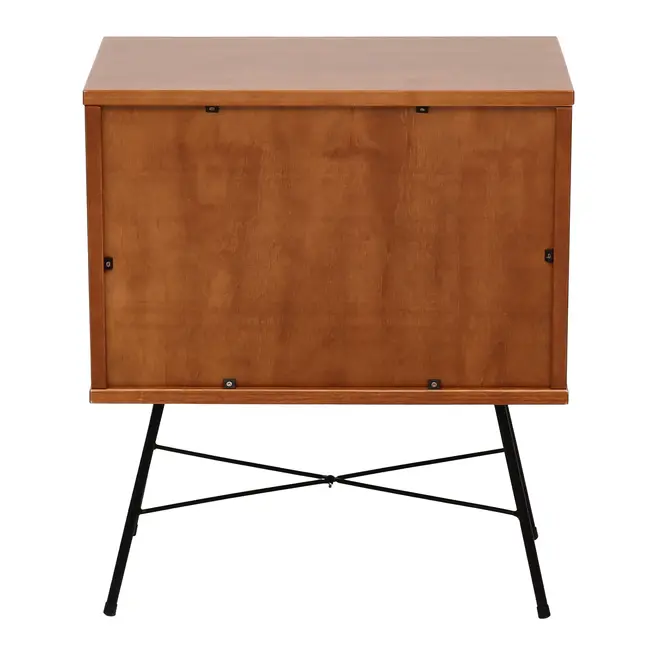 MESA DE CABECEIRA MID CENTURY - PRETO/NOZES - Foto 5
