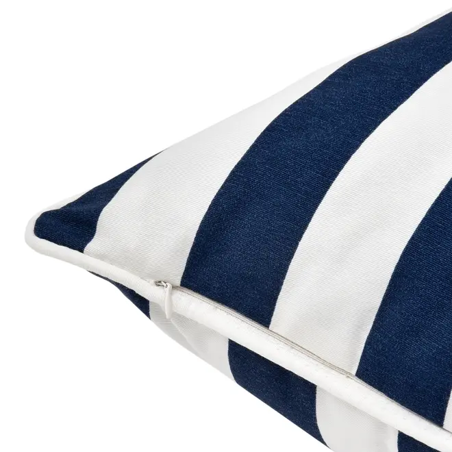 ALMOFADA 45 CM X 45 CM BLUESTRIPE RECORTES - BRANCO/AZUL ESCURO - Foto 3