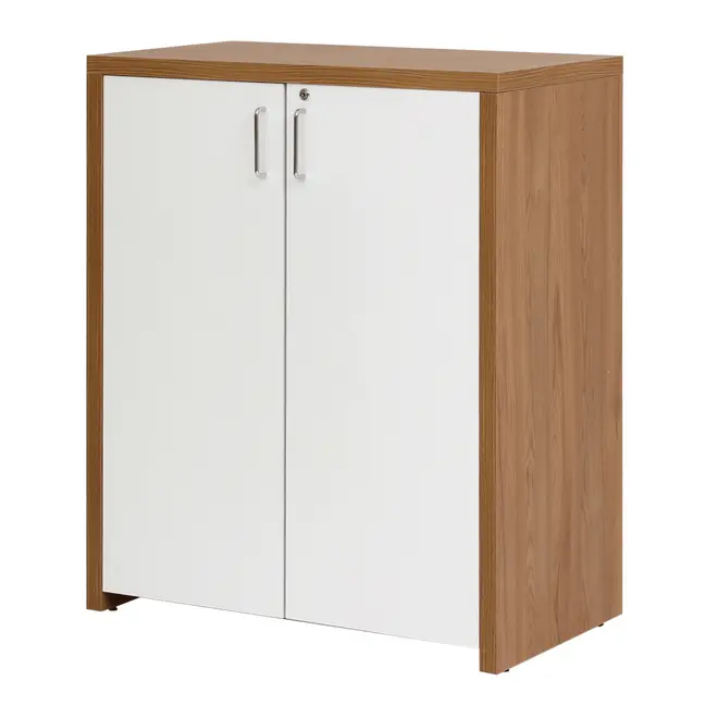 ARMÁRIO PARA ESCRITÓRIO MÉDIO 2 PORTAS BOSS - OAK TAMMI/BRANCO - Foto 5