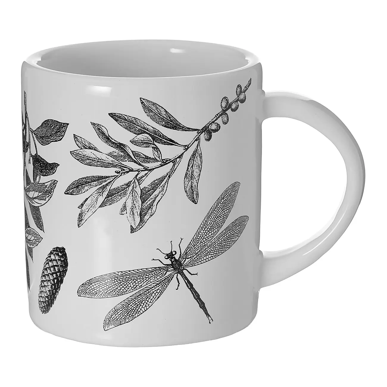 CANECA 300 ML NATUREZA - BRANCO/PRETO - Foto 1