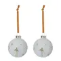 PINGENTE BOLA 7 CM CONJUNTO COM 2 PEÇAS SKI FINE FESTIVITY - CREAM/MULTICOR - Foto 1