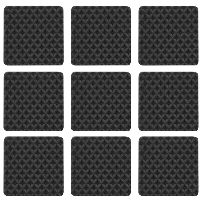 PROTETOR ANTIDESLIZANTE QUADRADO GRANDE 3 CM X 3 CM COM 9 3M - PRETO - Foto 1