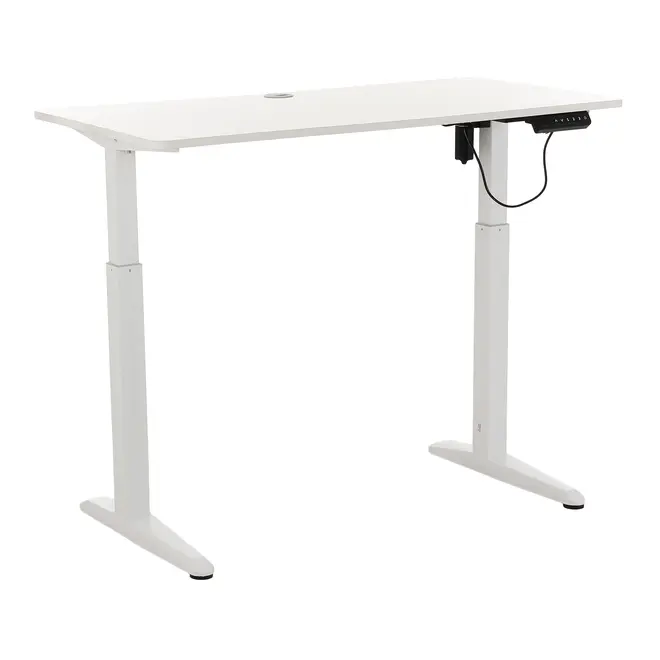 MESA REGULÁVEL ELÉTRICA 1,20 M X 60 CM ERGO - BRANCO/BRANCO - Foto 5