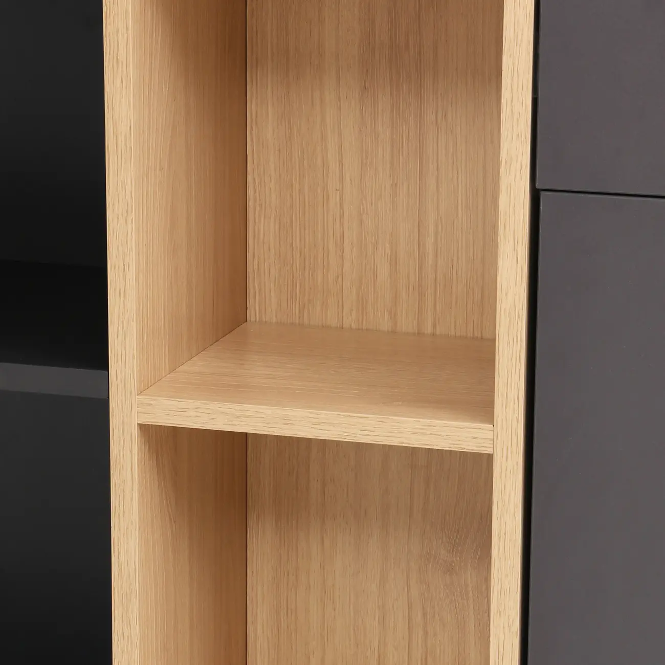 MESA COM BALCÃO 1 PORTA BASCULANTE/1 GAVETA 1,60 M X 1,60 M ALETA - KONKRET/OAK TAMMI - Foto 10