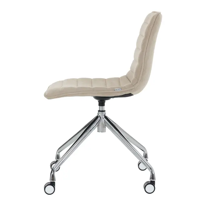 CADEIRA HOME OFFICE CONFIDENT - CROMADO/CAMELO - Foto 3