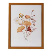 QUADRO 32 CM X 42 CM BROWN FLOWERS I - AMÊNDOA/MULTICOR - Foto 1