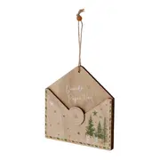 ADORNO CARTA 15 CM VILAREJO NOEL - CASCA DE URUCUM/CIPESTRE - Foto 2