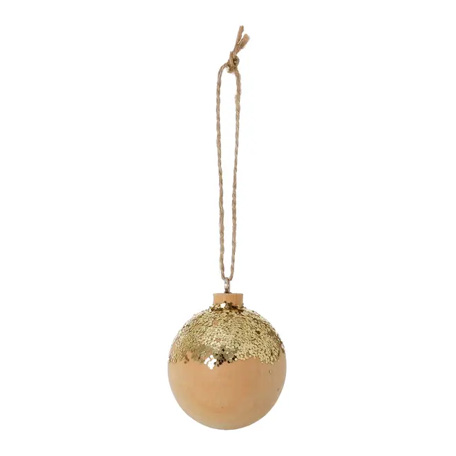 KIT COM 2 PINGENTES ÁRVORE E BOLA VILAREJO NOEL - ÁLAMO/OURO - Foto 4