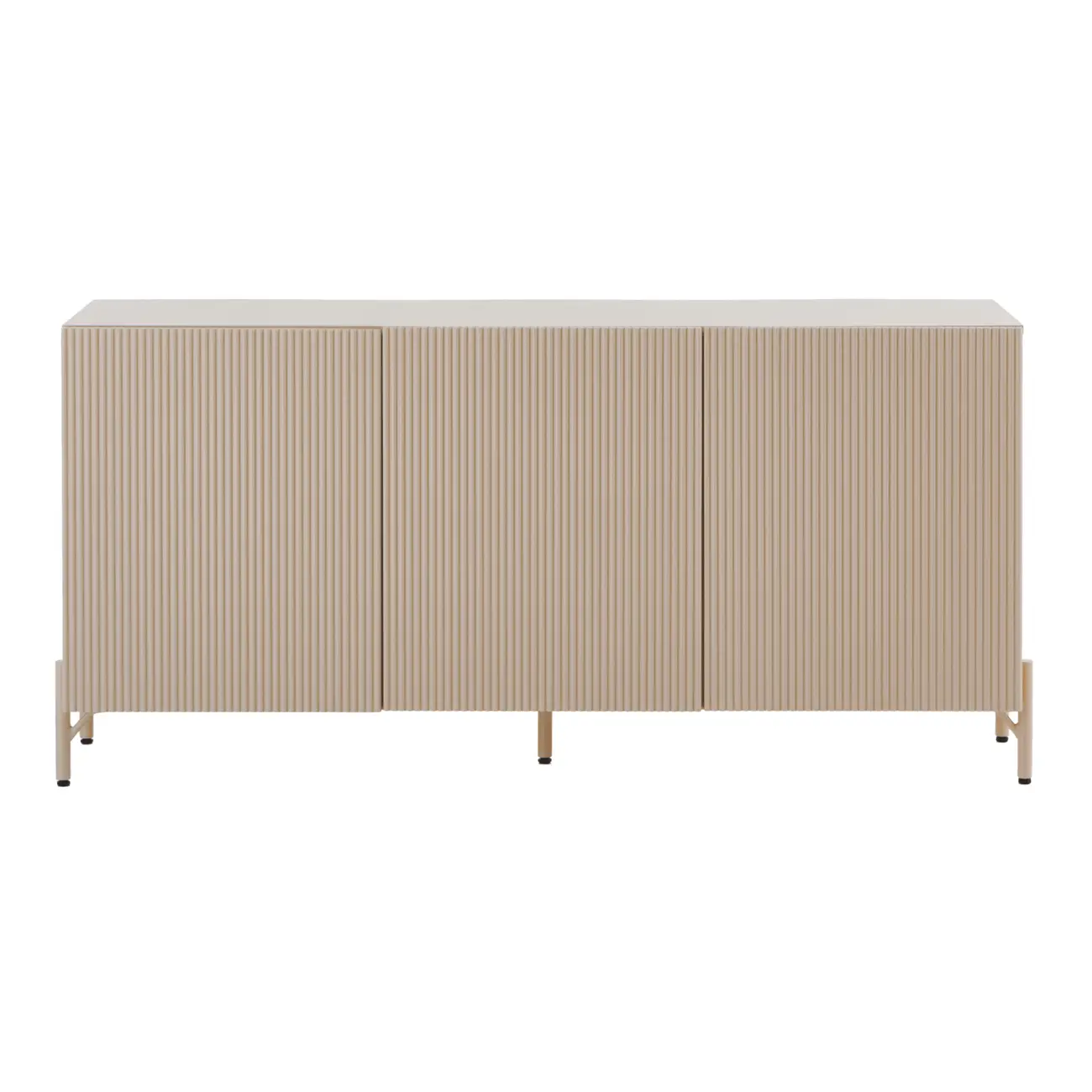 BUFFET 3 PORTAS 1,65 M X 40 CM RIBS - AREIA/AREIA - Foto 1