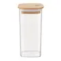 POTE HERMÉTICO 340 ML BAMBUCCI - INCOLOR/BAMBU - Foto 1