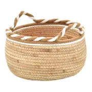 CESTO 32 CM X 19 CM PIRANGY - FIBRA CLARA/CANELA DO CEILÃO - Foto 4