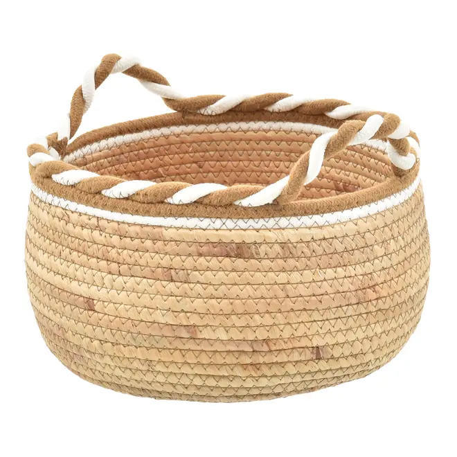 CESTO 32 CM X 19 CM PIRANGY - FIBRA CLARA/CANELA DO CEILÃO - Foto 4