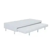 CAMA BOX SOLT 88 C/INF TATOU LÁTEX/MAX - CINZA/BRANCO - Foto 8