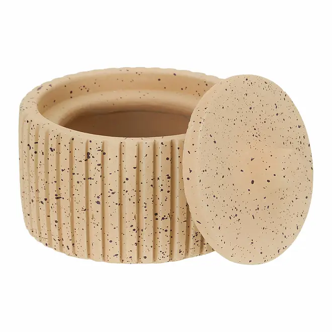 CAIXA DECORATIVA 11 CM X 11 CM X 8 CM HAZINA - BEGE - Foto 3