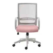 CADEIRA DE ESCRITÓRIO FRESH - CINZA CLARO/QUARTZO ROSA - Foto 6