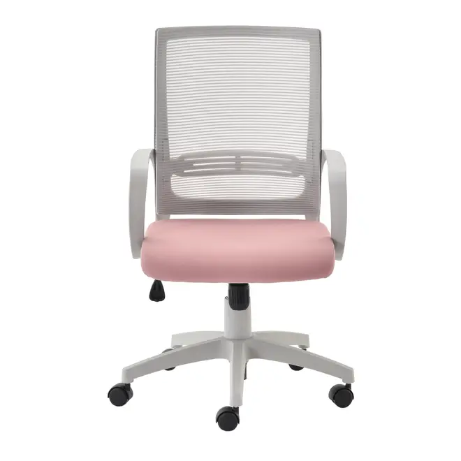 CADEIRA DE ESCRITÓRIO FRESH - CINZA CLARO/QUARTZO ROSA - Foto 6