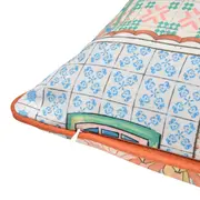 ALMOFADA 60 CM X 60 CM SAUDADE TROPICAL - AZUL HISTÓRICO/MULTICOR - Foto 3
