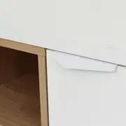 ARMÁRIO PARA ESCRITÓRIO MÉDIO 2 PORTAS ALETA - BRANCO/OAK TAMMI - Foto 11