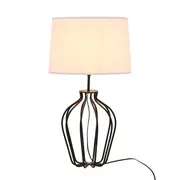 LUMINÁRIA DE MESA ANFORA C/CUP K - CASTANHO/BRANCO - Foto 1