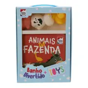 BANHO DIVERTIDO + TOYS: ANIMAIS DA FAZENDA LIVRO INFANTIL - MULTICOR - Foto 7
