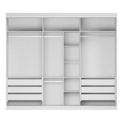 ESTRUTURA DE GUARDA-ROUPA 3 PORTAS FRIZ