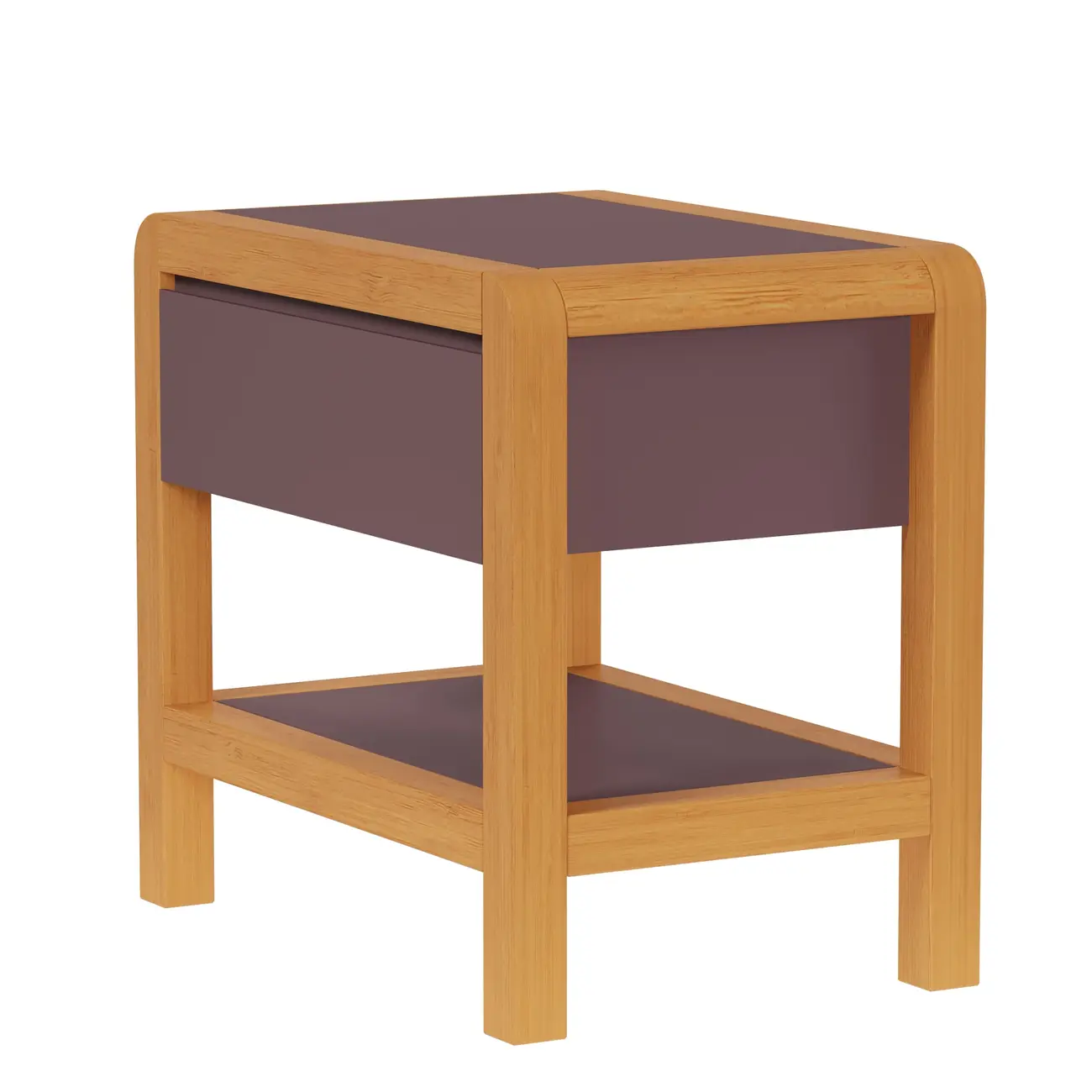 MESA DE CABECEIRA 1 GAVETA KANT - RUBY MOCHA/AMÊNDOA - Foto 12