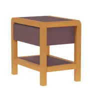 MESA DE CABECEIRA 1 GAVETA KANT - RUBY MOCHA/AMÊNDOA - Foto 12
