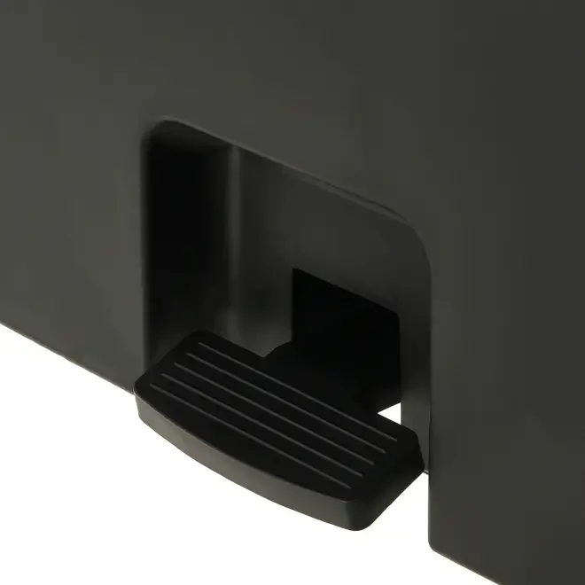 LIXEIRA DUPLA COM PEDAL 30 L TRIUM - PRETO/CINZA - Foto 9