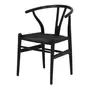 PRETO/PRETO - CADEIRA DE JANTAR WISHBONE