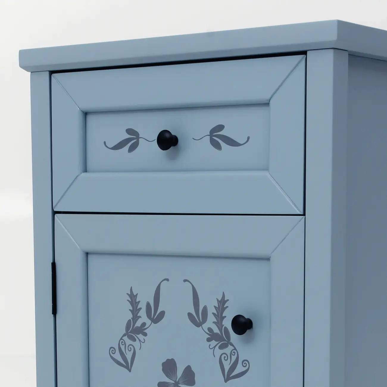 MESA DE CABECEIRA 1 GAVETA/1 PORTA BOUQUET XODÓ - BLEU CENDRÉ/MULTICOR - Foto 8