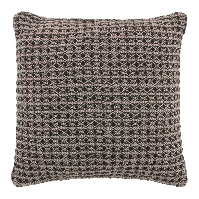 ALMOFADA 45 CM X 45 CM HABARI - PRETO/BEGE - Foto 1